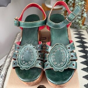 Bed Stu SABINE, Dark Teal Rustic, 8.5 Sandals